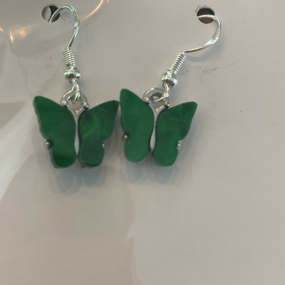 “Green Butterfly” earrings. - Picture 3 of 3